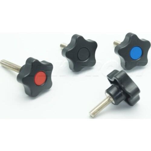 M6 male Thread 32mm plastic lobe knob, Thumb Knobs,hand screw star knob