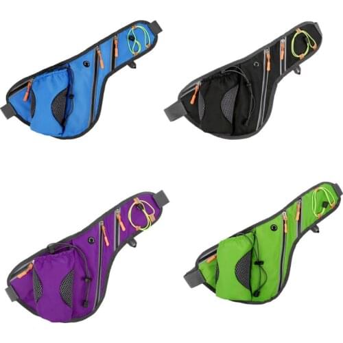 Sports Mobile Phone Large Capacity Waist Pack with Bottle Holder Texture Bum Bag for Travel Sport Outdoor Running Camping