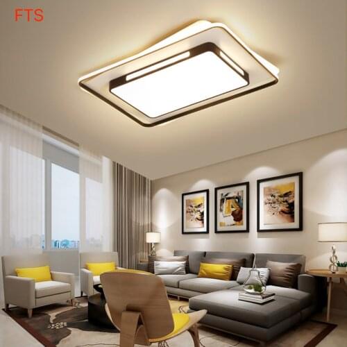 Living room light headlight simple modern atmosphere household rectangular l bedroom lamp Nordic 2019 new ceiling lamps