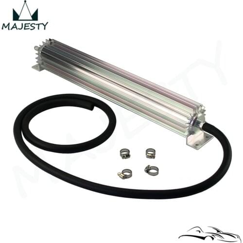 Universal 18'' Aluminum Single Pass Finned Transmission Oil Cooler Kit