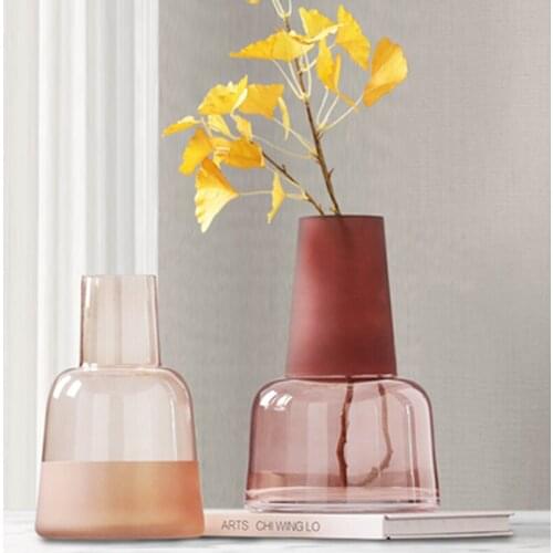 Vase Glass Vases Transparent Patchwork Flower Vases Home Living Room Vase אגרטל Vazen Home Decor декор дома Jarrones Decorativo