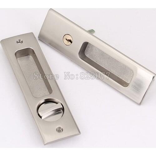 Bed Bath Sliding Pocket Door Lock Mortise Lock Set in Privacy Hook Bolt (Door Thickness: 35-45mm) K192