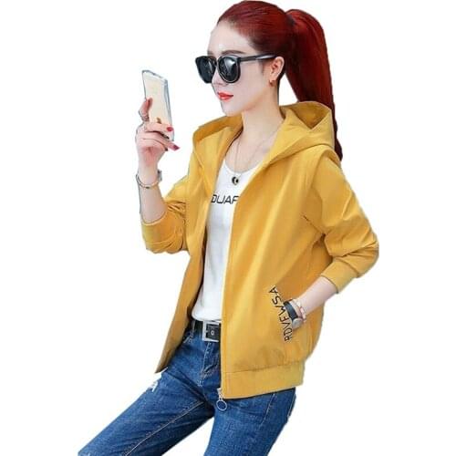 Women Jacket 2021 New Female Short Coat Korean Version Loose Overcoat Ladies All-match Zipper Baseball Uniform Lining Coat C555