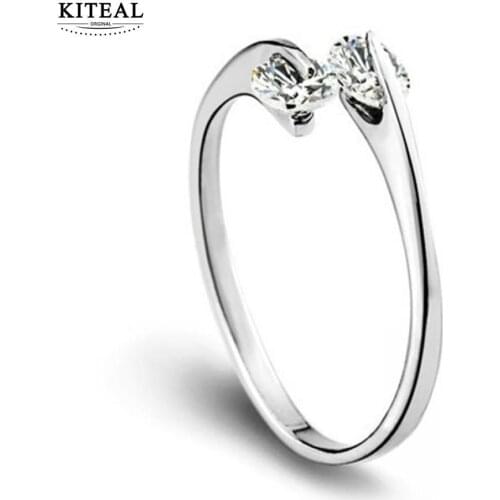 Kiteal Resizable Rings for Women Ring Female round Zircon Jewellery Aneis Femininos Crystal Anel Anillo Xmas Gifts Y081
