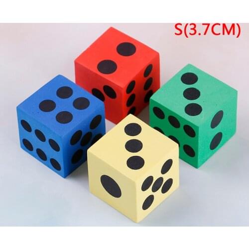 HOT! Foam Dot Dice Best Promotion random color Acrylic Round Corner Dice 6 sided Die Portable Table Games Dice 1pc