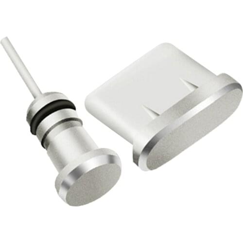 2 PCS/Set USB Dust Plug Kit Type-C Charging Port Earphone Jack Dust Plug Replacement for Xiaomi Huawei Samsung Dust Plug