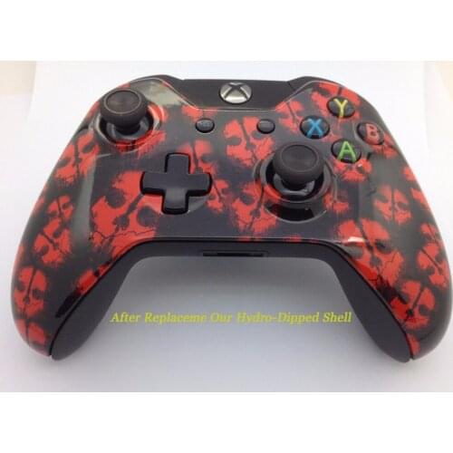 20Pcs/Lot Front Shell Red Spirit Hydro Dipped Original Shell for Xbox One Controllers (Fits w/ 3.5mm Port & without 3.5 mm Port)