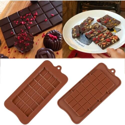 24Cavity Silicone Chocolate Molds Cake Bakeware Kitchen Baking Tools Candy Maker Sugar Mould Bar Block Ice Tray Cake Accessories