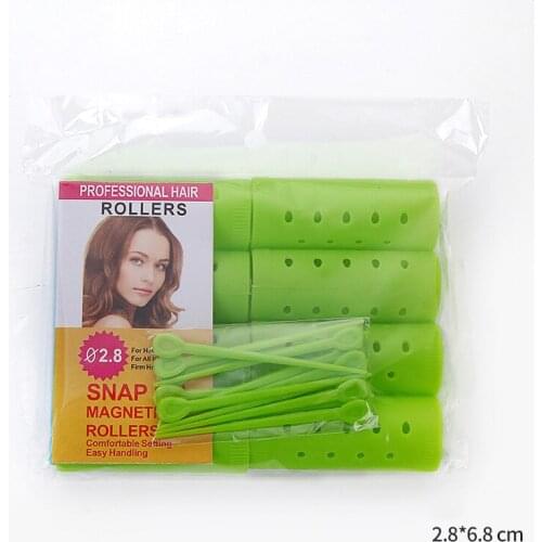 3 Packs/set 28mm Plastic Hair Rollers with Hair Pins Kit Cold Perm Rods Curler Bars Air Bang Clip Curling Fluffy Wavy Maker 1510