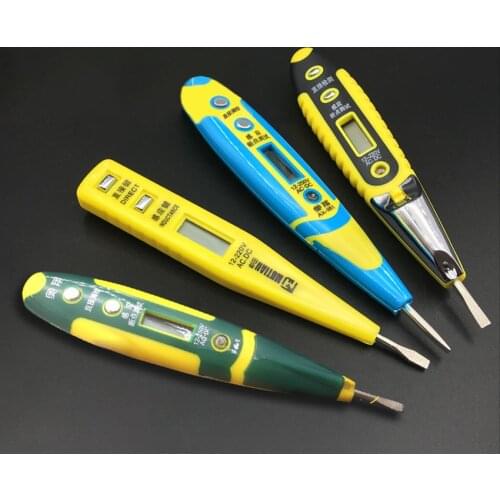 Digital display electric pen screwdriver tester dual-use voltage meter screwdrivers with LED household circuit testing tools