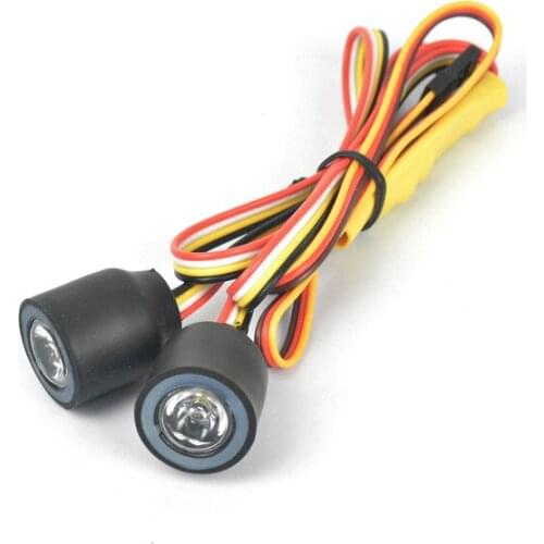 RC Car Parts 1/10 RC Remote Control Model Cars Crawler Bigfoot Modified Upgrade LED Headlight 20MM Angel Eyes Light Set