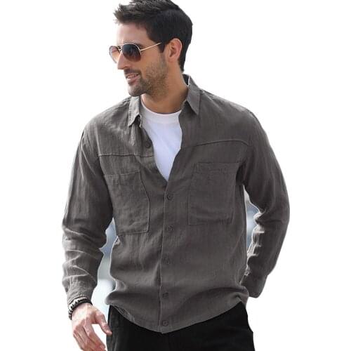 DKNG.BRO Mens Linen Shirts