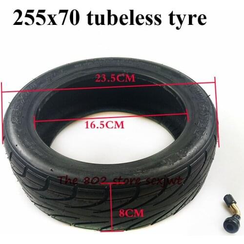 255x70 Electric Scooter Vacuum Tire Folding Mini Leisure Car 10 Inch Electric Scooter Balancing Car Tubeless Tyre