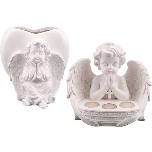 Angel Figurine Novelty Characters Shelf Sculpture Bookshelf Statues Decor