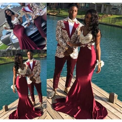 Sexy Mermaid Prom Dresses South African Black Girls V Neck Lace Holidays Graduation Wear Party Gowns Plus Size Custom Made