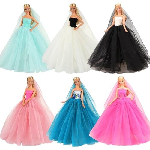 Best Selling Product handmade Party Princess Doll wedding Dress Accessories For barbies Game Best Birthday Christmas Present DIY