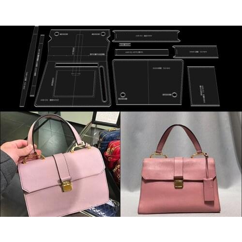 1 Set DIY Fashion Hand Bag Acrylic Template Leather Craft Sewing Pattern Accessories