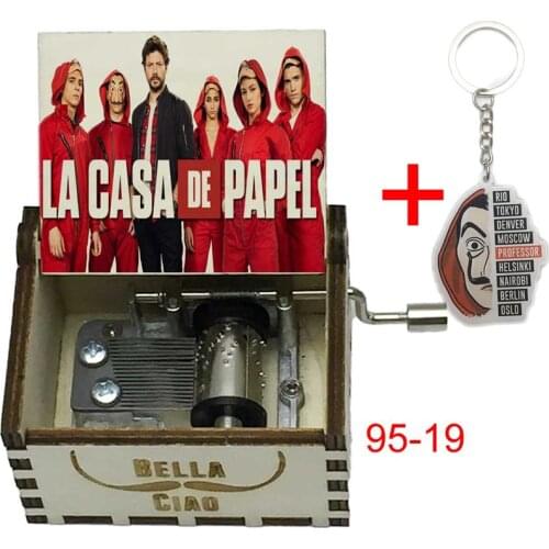 La Casa De Papel bella ciao Music Box Money heist Paper House Musical Hand for Christmas gift Men Music Box large stock