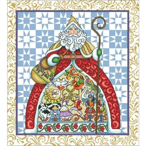 11/14/18/16/22/25/28ct Twelve days of christmas patterns Counted Cross Stitch 1 Cross Stitch Kit Embroidery Needlework Sets