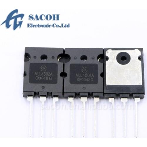 New Made in China 5Pairs(10PCS)/Lot MJL4302A MJL4302 + MJL4281A MJL4281 TO-3PL NPN + PNP Silicon Power Transistor