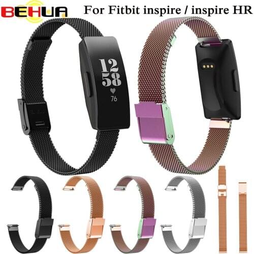 New Wrist Strap Milanese Loop with buckle Replacement Band for Fitbit Inspire Inspire HR Watch Luxury Bracelet Sport Watch Strap
