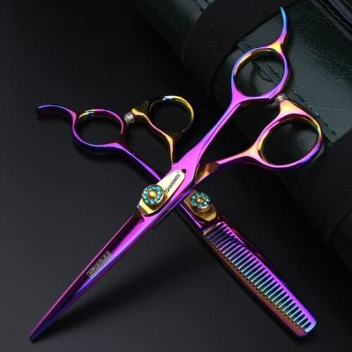 Free Custom Logo 6 Inch Special Hairdressing Scissors For Hair Stylist Anti-slip And Wear-resistant Scissors Hair Scissors Set