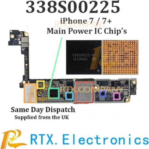 Original New 338S00225 338S00225-A1 For IPhone 7 7Plus 7P U1801 Mian Power IC Big Power PM IC Power Suuply Management IC 1-30pcs