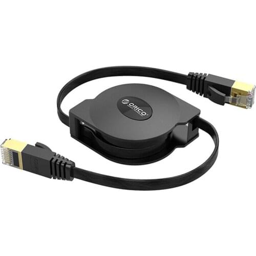 Portable And Retractable Home Scalable Gigabit Network Cable Flat Broadband Cable 2m Length