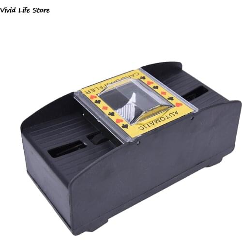 Professional Automatic Playing Card Casino Games Shuffler Shuffling Machine 1-2 Decks Poker Accessory for Party Entertainment