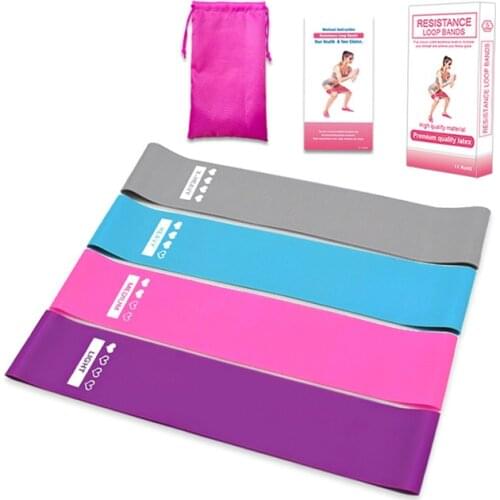 4Pcs/set Anti-skid Yoga Training Strap Home Indoor Body Shaping Rope Women Fitness Belt