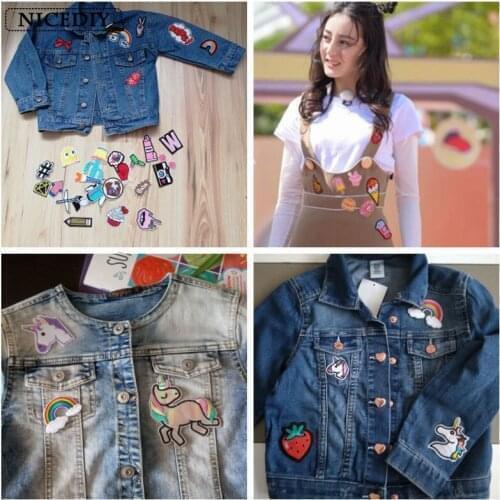 Lucky pack 20pcs/Randomly Mixed Embroidered patches iron on fashion cartoon Motif Applique Fashion fabric clothing hat bag shoe