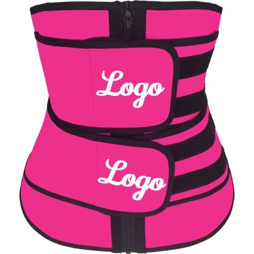 Logo Print Waist Trainer 9 Steel Boned Slimming Body Shaper Neoprene Workout Sweat Belt Colombian Girdles Women Shapewear Fajas