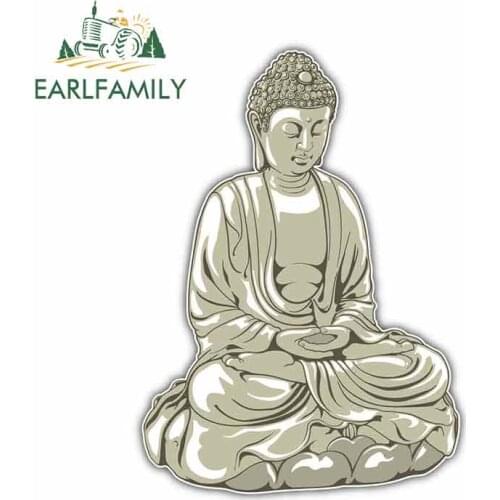 EARLFAMILY 13cm x 9.4cm for Buddha Religion Funny Car Stickers Waterproof Anime Motorcycle Bumper Trunk Truck Graphics Vinyl