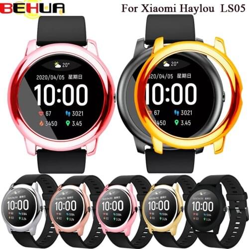 Protective Watch Case For Xiaomi Haylou Solar LS05 Smartwatch PC Bumper Protector Metallic Anti-scratch Cases Cover Accessories