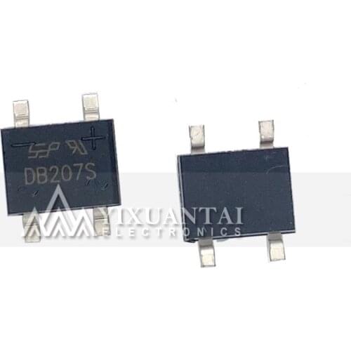10pcs/lot DB207S DB207 2A 1000V SOP-4 SMD Diode Bridge Rectifier