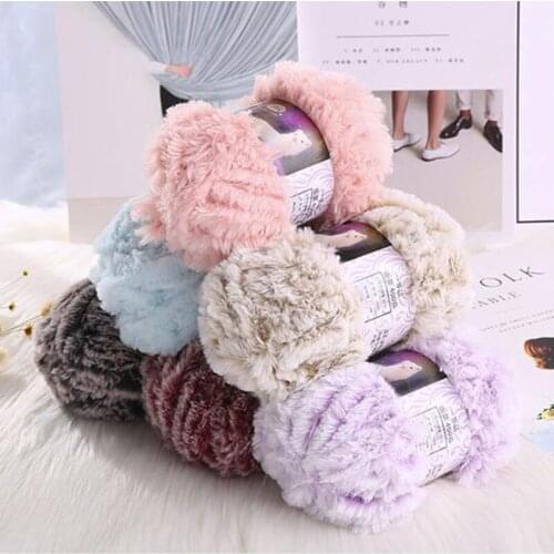 50 g/lot Extra Soft Plush Mink Yarn Faux Fur Mohair Wool Cashmere Yarn for DIY Hand Knitting Crochet Sweater Thread Baby Yarn