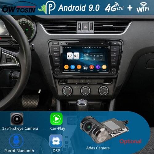 1280*720 8" IPS 8Core 4G+64G Android 9.0 Car DVD Player For Skoda Octavia 2015 2016 2017 2018 2019 Radio GPS CarPlay Parrot BT