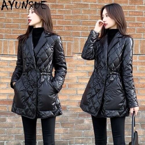 AYUNSUE Winter Womens Light Down Jacket Woman Parkas Bright Color Coat Female Coats and Jackets Women Clothes Chaqueta Mujer