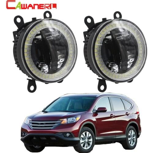 Cawanerl For Honda CR-V CRV 2.4L L4 2012 2013 2014 Car LED Fog Light DRL Daytime Running Light Angel Eye 12V Accessories