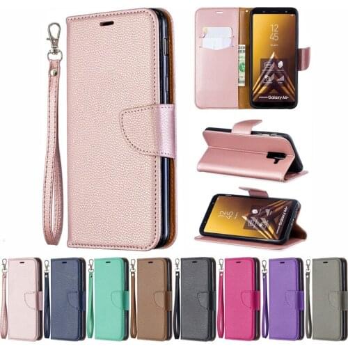 Case For Samsung Galaxy J4 J6 J4 Plus J6 Plus A6 Plus 2018 Cover fundas Flip PU leather silicone wallet fitted phone case