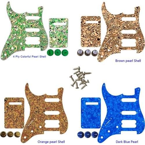 Guitar Parts - For FD US Left Handed 72'11 Screw Hole Standard Start Player Hss Guitar Pickguard Scratch Plate & Control Knob
