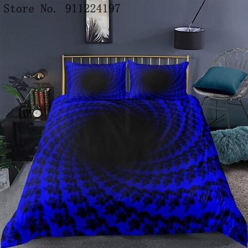 Home Textile Vortex Duvet Cover Microfiber Bedding Set 3D Printing Luxury 3pcs Quilt Cover Single Double Queen King Size