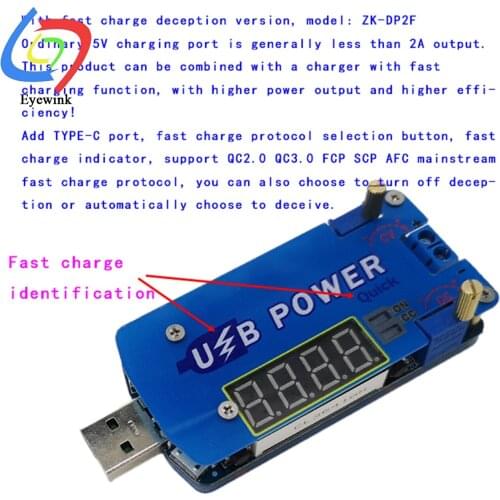 DP2F DC DC adjustable usb laboratory power supply DC 0.5-30V 15W voltage regulator QC2.0 QC3.0 AFC FCP Quick charge trigger