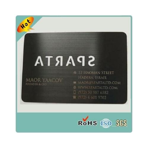 China supplier high quality black metal stainless steel business cards