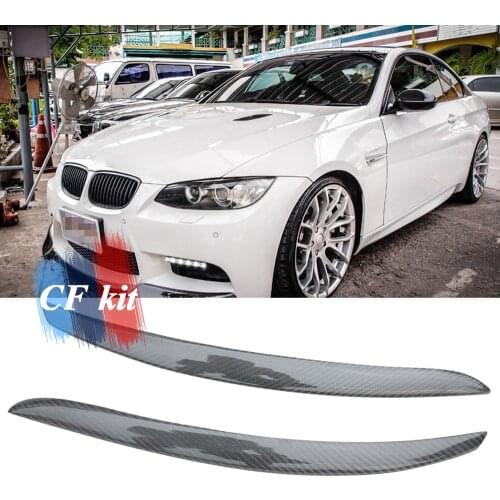 CF Kit Real Carbon Fiber Front Headlamp Eyebrows Car Eyelid For BMW E92 3 series 2008 -car styling Car Accessories Factory Sales