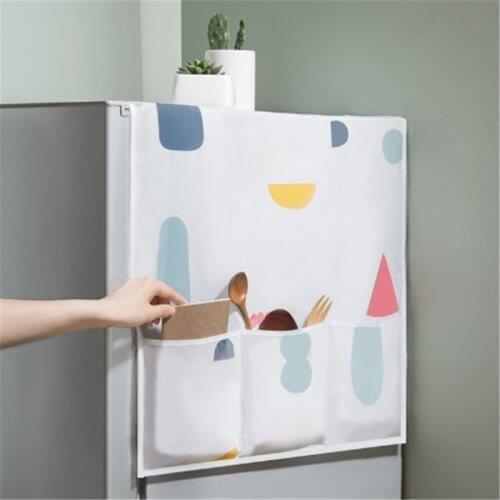 Wall-mounted Refrigerator Hanging Bag Waterproof Refrigerator Dust Cover Kitchen Storage Bag