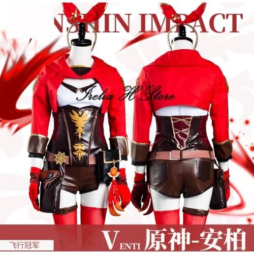 New Game Genshin Impact Amber Cosplay Costume Halloween costumes