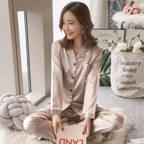 Creation 101 new high-quality artificial silk 200 kg fat pajamas womens home wear suit