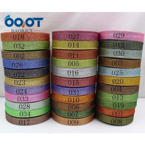 OOOT BAORJCT 1710181,15MM 33 color optional 25 yards green onion ribbon, wedding dress ribbon, gift packaging, DIY hand material