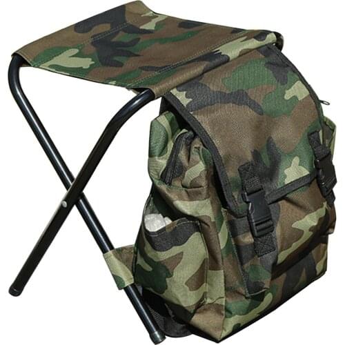 Outdoor Hiking Folding Sack Camping Fishing Chair Stool Backpack Picnic Bag Portable Picnic Bag Hiking Seat Table Stool
